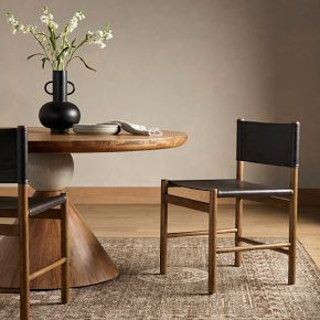 Junia Leather Dining Chairs (Set of 2) | West Elm (US)