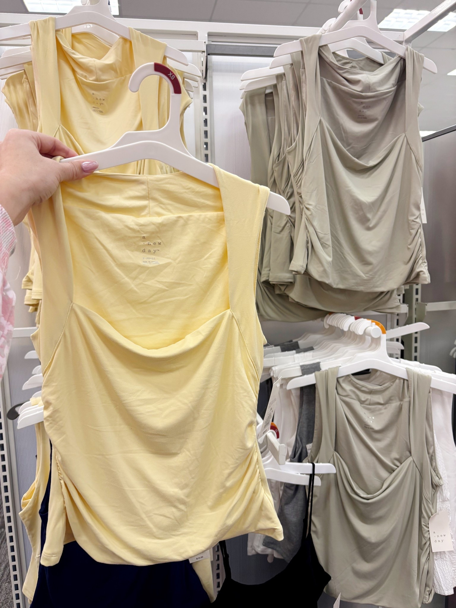 Ruched tank top- dress up or down! Soft stretchy material 🤩 @Target Spring top 

#LTKTravel #LTKgrwm #LTKootd