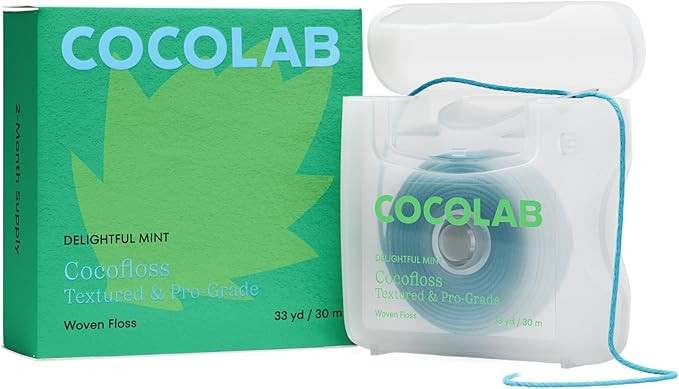 Cocofloss Woven Dental Floss, Dentist-Designed Oral Care, Mint, Waxed, Expanding, Vegan, Kid-Frie... | Amazon (US)