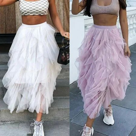 Women Adult Lady Tutu Tulle Skirt Fancy Skirt Dress Up Party Dancing Dresses | Walmart (US)