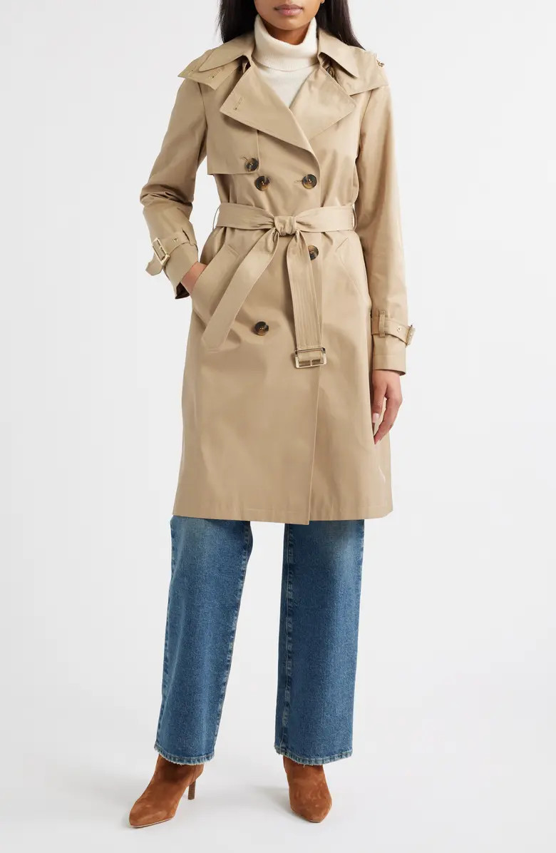 Michael Kors Water Resistant Hooded Trench Coat | Nordstrom | Nordstrom