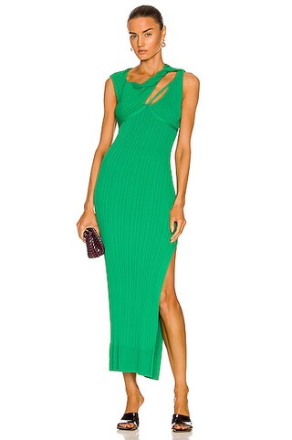 AKNVAS Sevrine Dress in Green | FWRD 