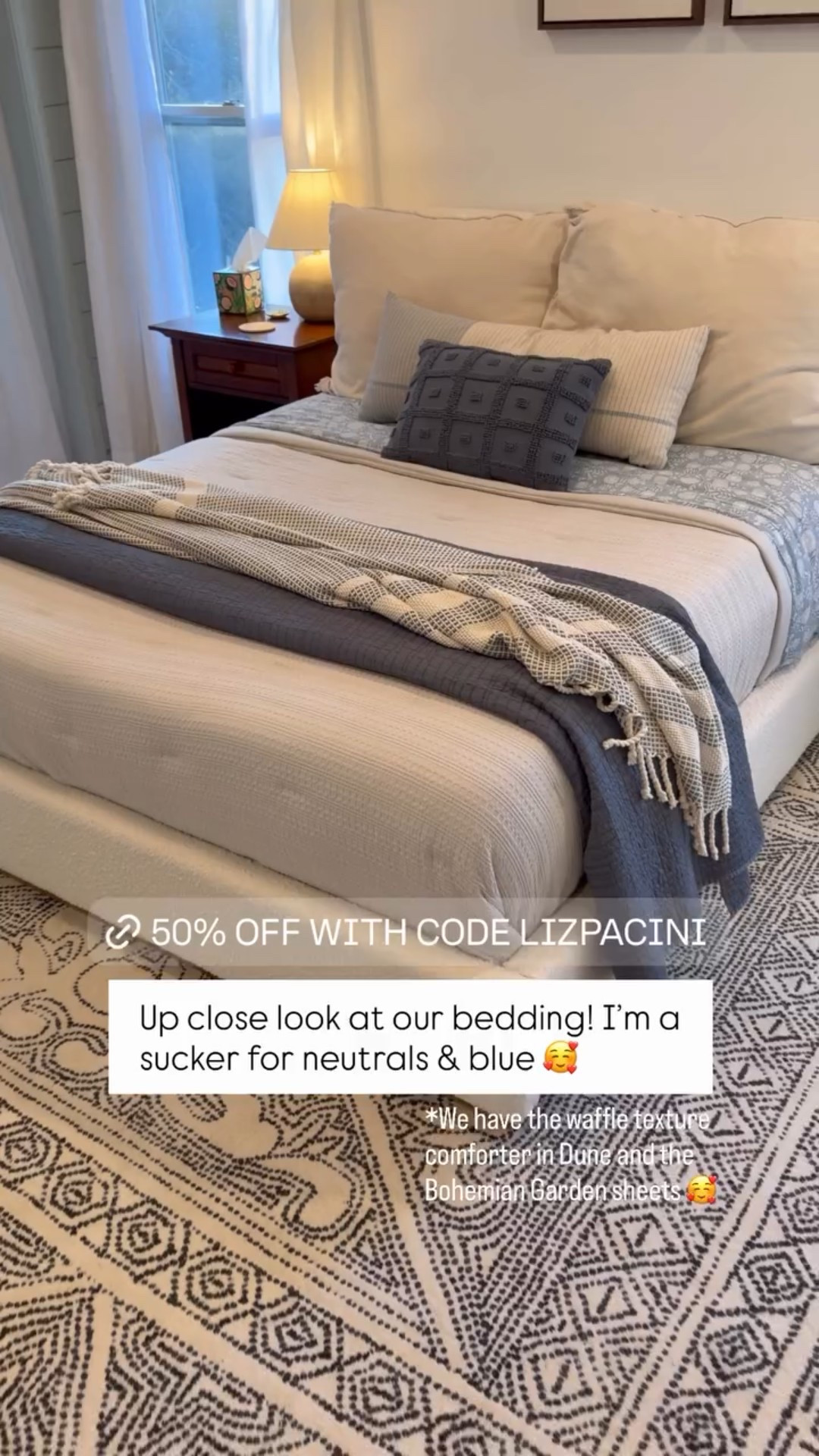 Love this waffle texture comforter from Linens and Hutch! I’m a sucker for neutrals and blues 😆 Use code LIZPACINI for 50% off!

Tap to shop 🔗

Bedroom refresh, home decor, bedding refreshher

#LTKSeasonal #LTKHome #LTKmomlife