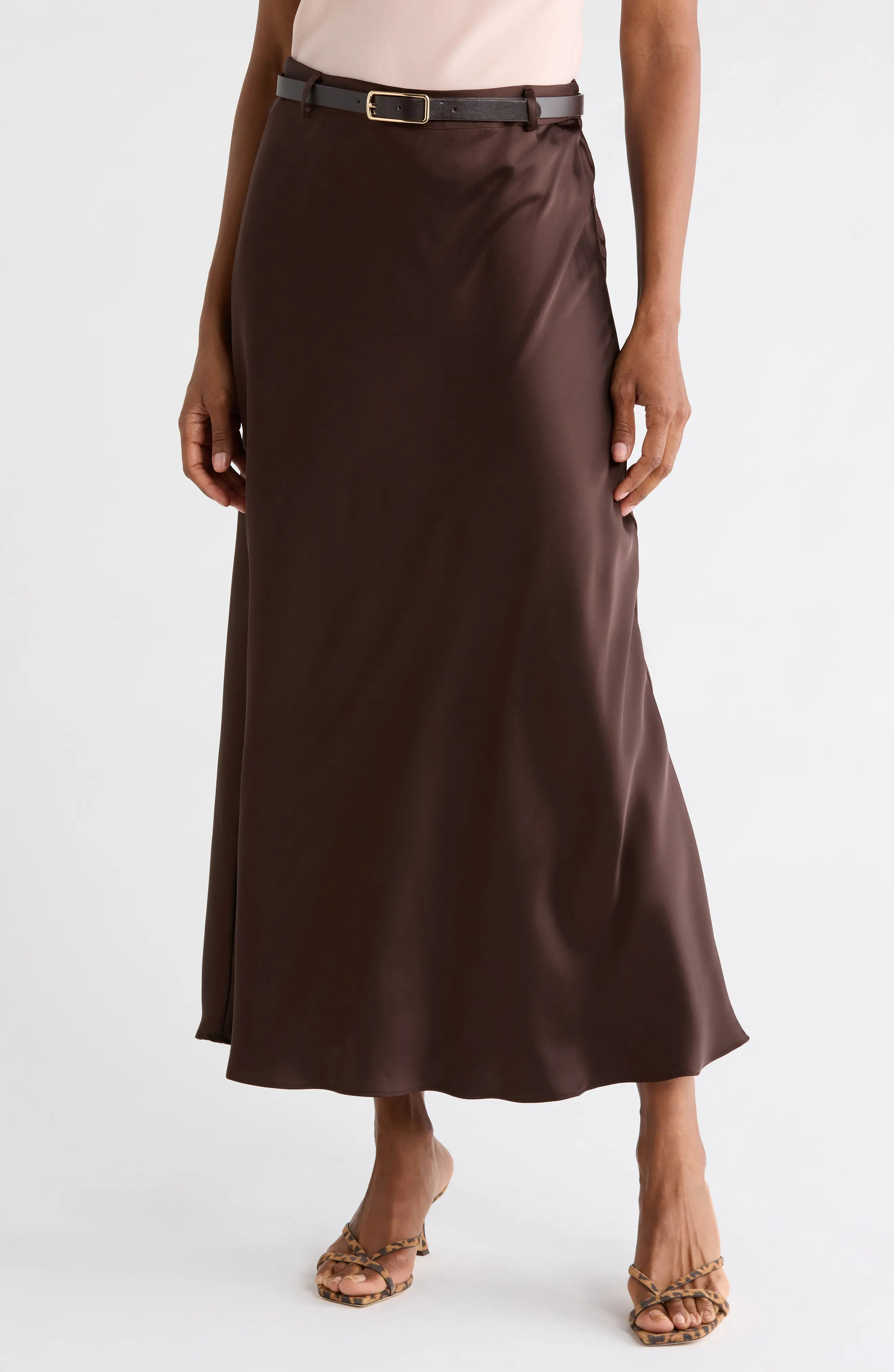 Parker Belted Maxi Skirt in Coffee Bean at Nordstrom Rack, Size Small | Nordstrom Rack