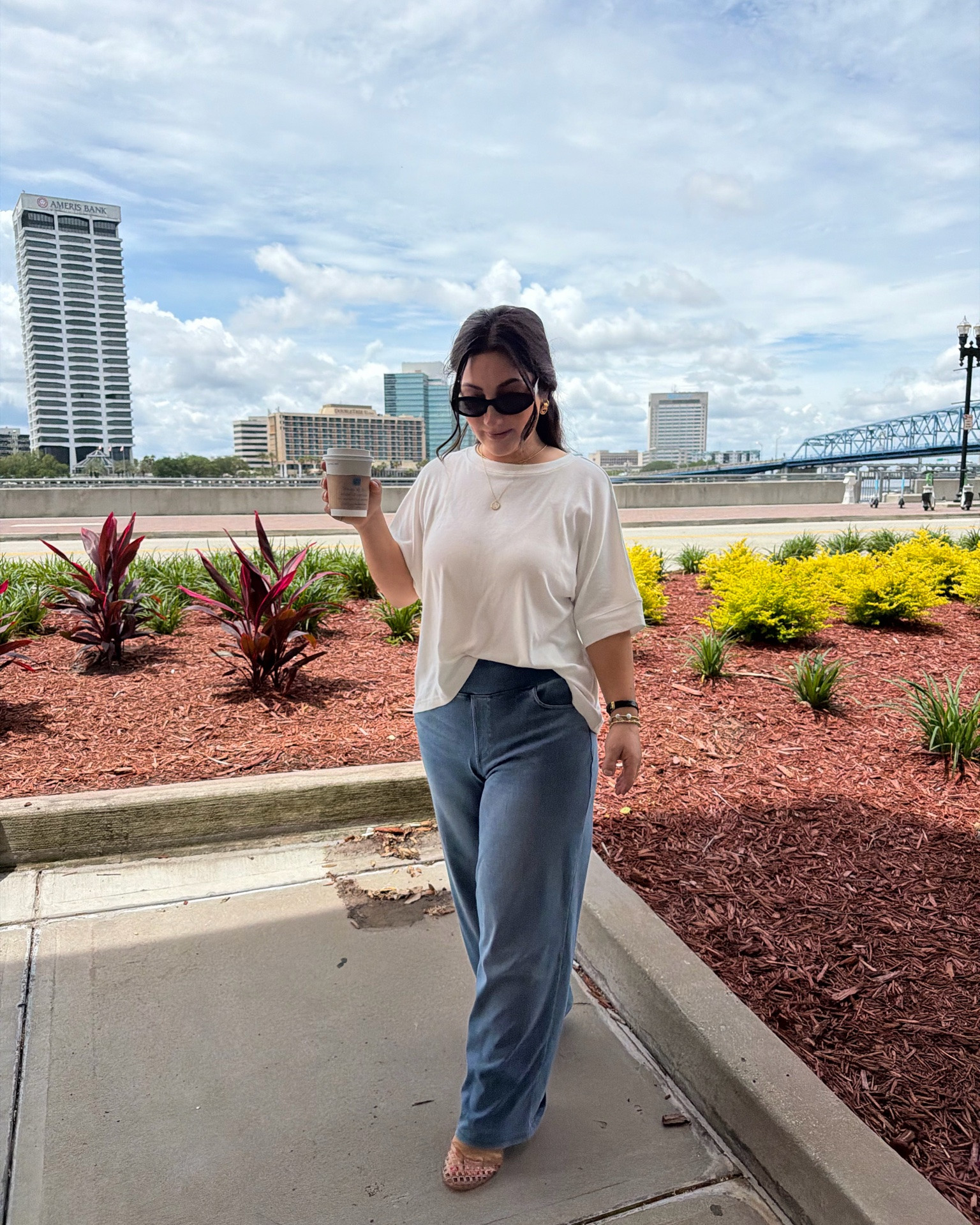 Top size small
Stretchy jeans size medium shortest length!  

Petite friendly easy mom outfit!

#LTKmomlife #LTKPetite #LTKTravel