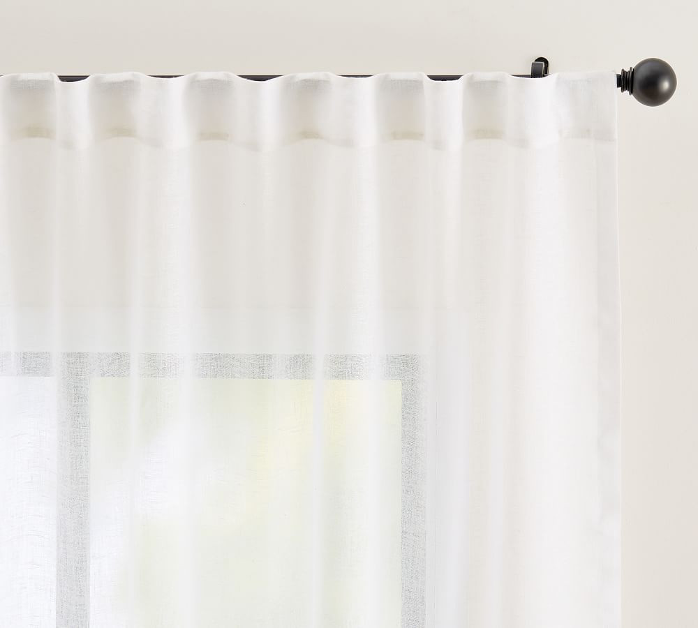 Emery Linen Sheer Curtain | Pottery Barn (US)