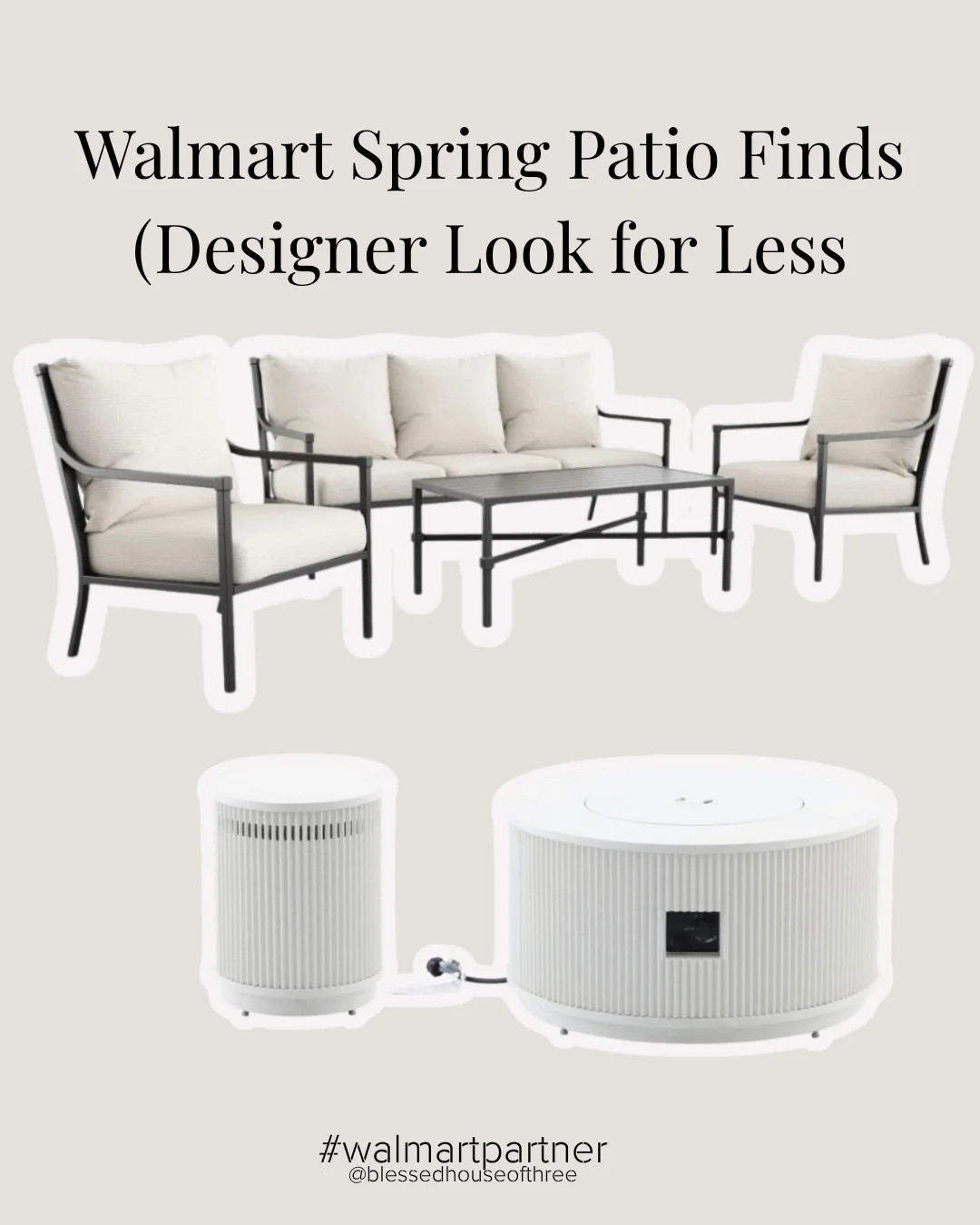 Spring patio refresh from Walmart 🌿 This outdoor set looks high-end but is affordable, comfort... | Walmart (US)
