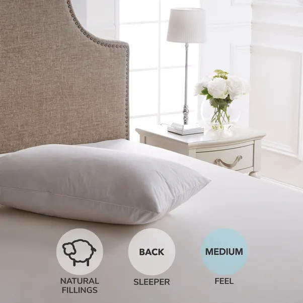 Dorma Luxurious White Goose Down Medium-Support Pillow | Dunelm (migrated)