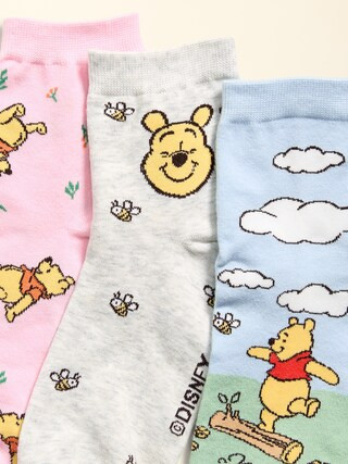 Old Navy x Disney Winnie the Pooh Crew Socks 3-Pack for Women | Old Navy (US)