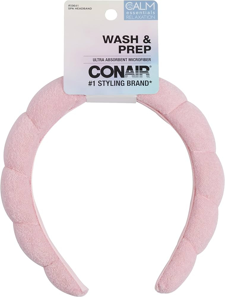 Conair Spa Headband, Bubble Headband for Washing Face, Applying Makeup and Skincare Routine | Amazon (US)
