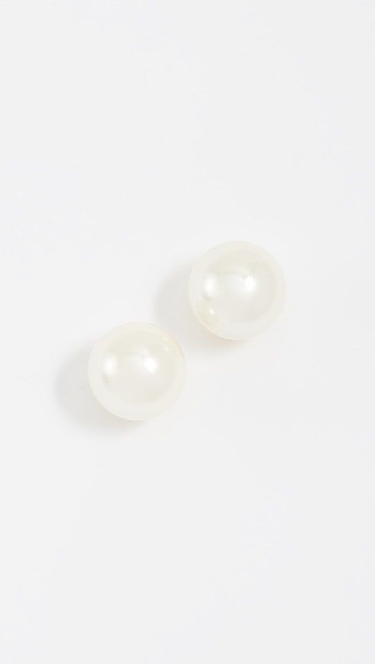 Large Glass Pearl Post Earrings | Shopbop