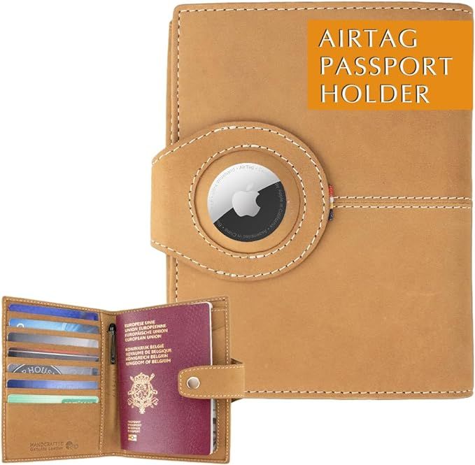 GARZINI Passport Holder with AirTag, Passport Wallet with RFID, Travel Accessories, Travel Docume... | Amazon (US)