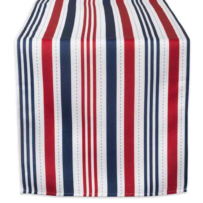 108"x14" Patriotic Stripe Table Runner Blue/Red - Design Imports | Target