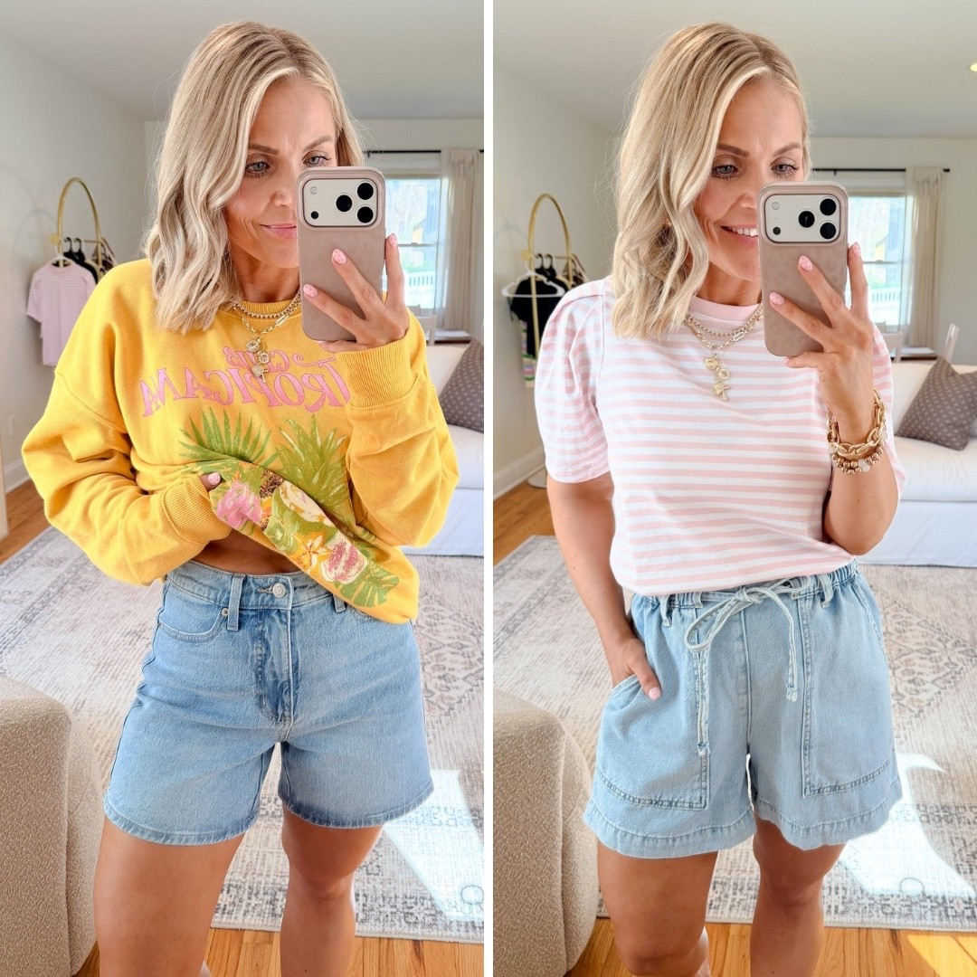 Two pairs of denim shorts from Walmart that I am loving and both are under $25! One pair totally reminds me of Abercrombie but is so much better! So comfortable, flattering and 4-5inch inseam.👏😎


Walmart denim shorts, Walmart finds, Walmart fashion, summer shorts, summer outfits 2026, spring outfits 2026, spring style, denim shorts, mom approved shorts 

#LTKPetite #LTKMidsize #LTKSeasonal