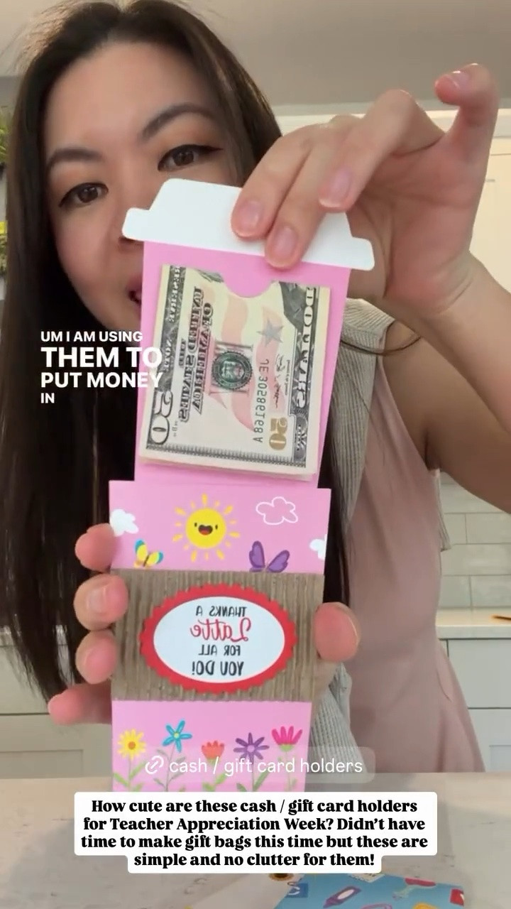 Cash / gift card holders
How cute are these cash / gift card holders for Teacher Appreciation Week? Didn't have time to make gift bags this time but these are simple and no clutter for them!

#LTKsummer #LTKkids