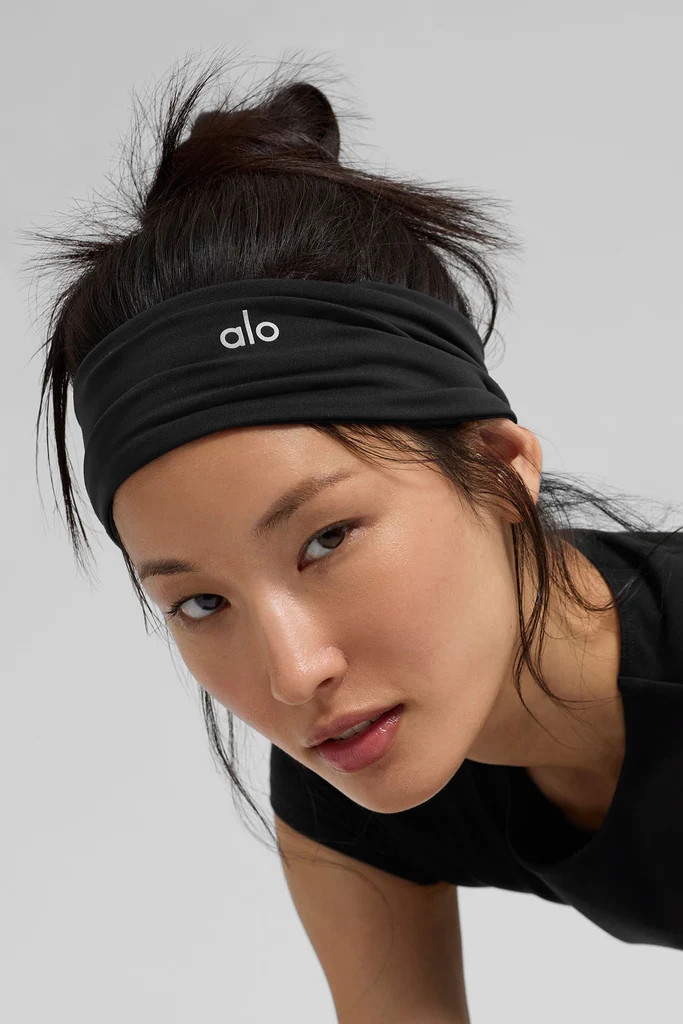 ALO Softsculpt Wide Headband - Black | Alo Yoga (US)
