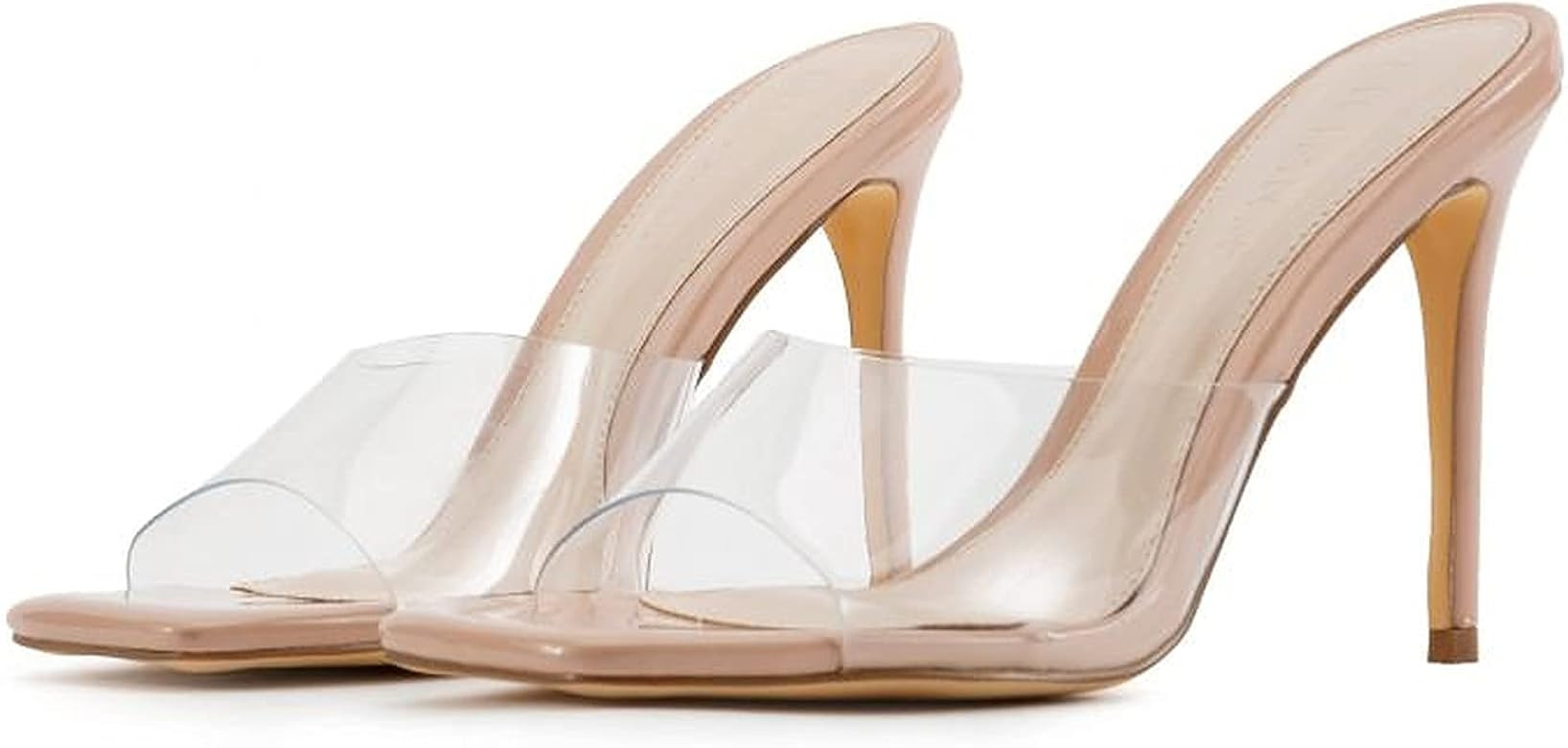 Women Stiletto High Heel Slip On Shoe Sandals | Amazon (US)