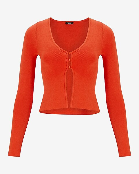 Body Contour Button Front Cardigan | Express