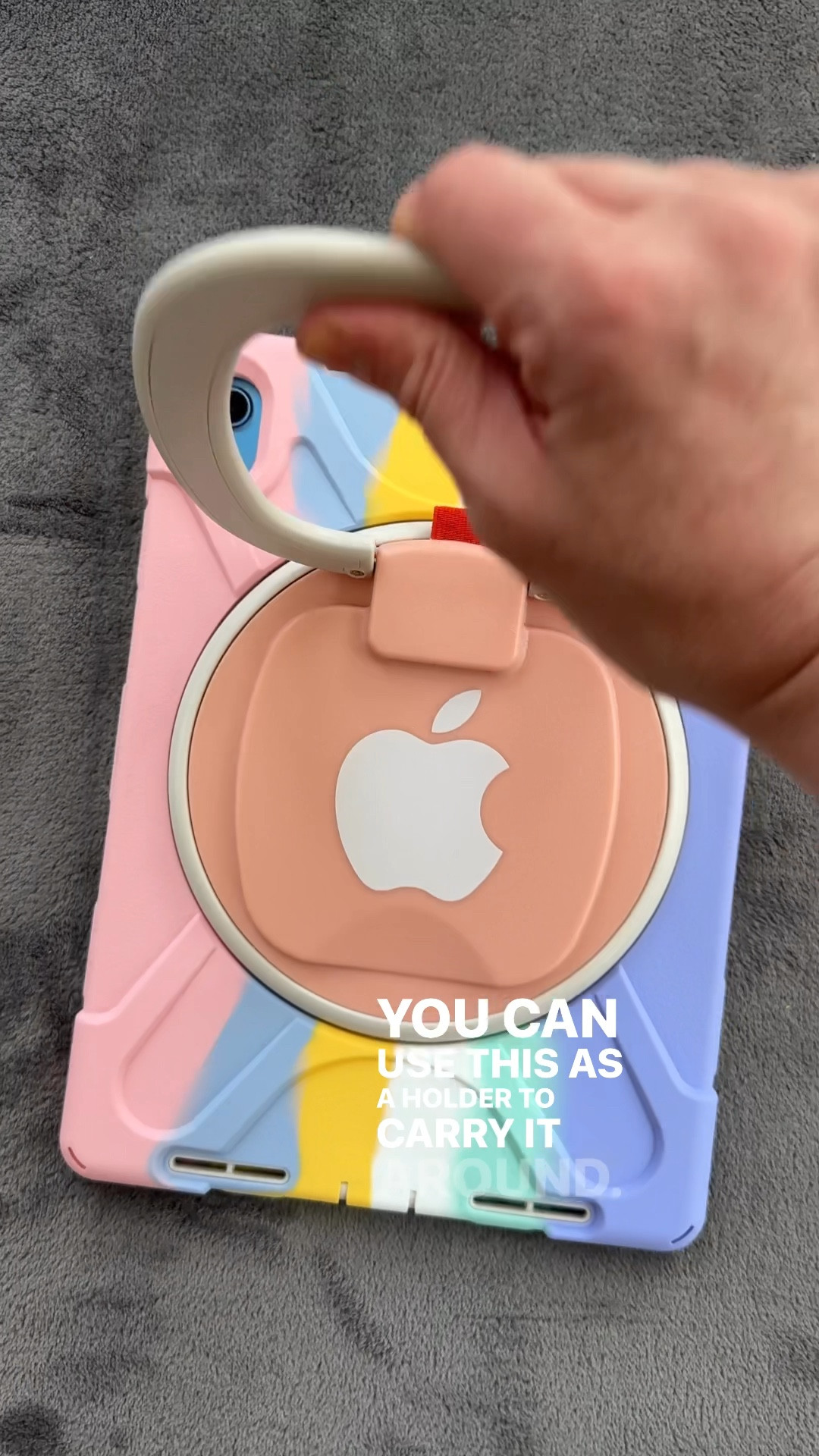 Great colorful rainbow iPad case for kids, sturdy iPad case, heavy duty with carrying strap and holder. On sale now for summer travel with kids! 

#LTKFamily #LTKSaleAlert #LTKKids