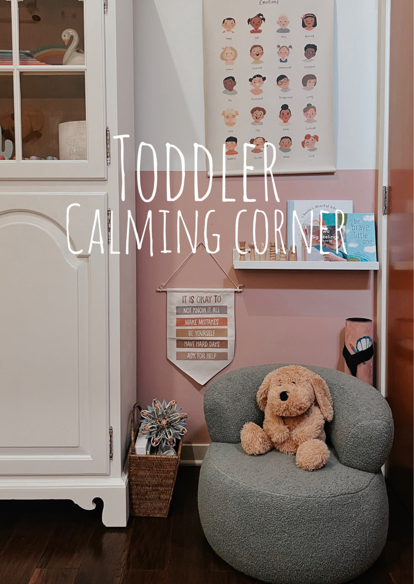 Create a toddler calming corner to help your little regulate their emotions. #toddlerdecor #calmingcorner 

#LTKfamily #LTKkids #LTKhome