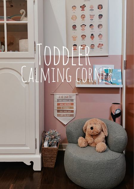 Create a toddler calming corner to help your little regulate their emotions. #toddlerdecor #calmingcorner 

#LTKfamily #LTKkids #LTKhome