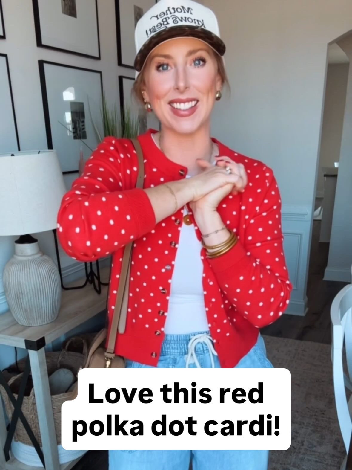 Love this red polka dot cardigan!

#LTKSaleAlert