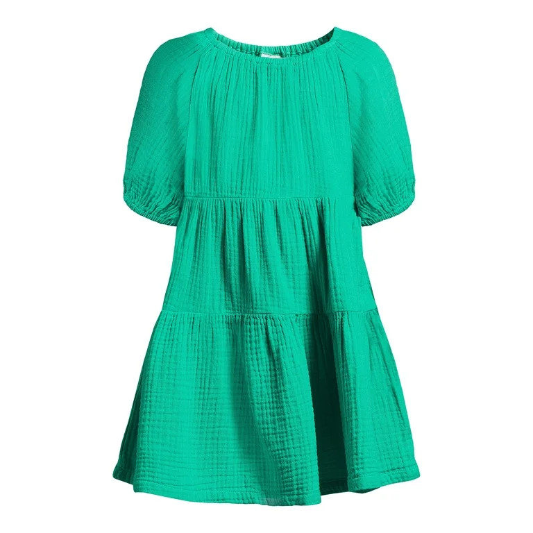 Wonder Nation Toddler Girl Tiered Dress, Sizes 12M-5T | Walmart (US)