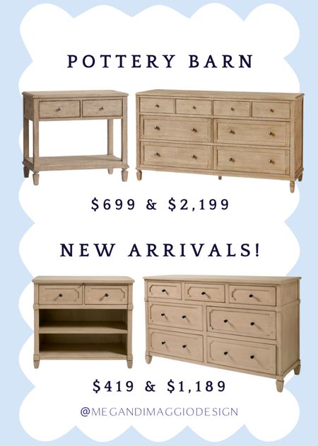 Brand new Pottery Barn Sausalito nightstand and dresser dupes!! 😍🙌🏻🏃🏼‍♀️💨 finally a great look for less option…and these new arrivals are currently 25% OFF!! 

#LTKhome #LTKsalealert #LTKfamily