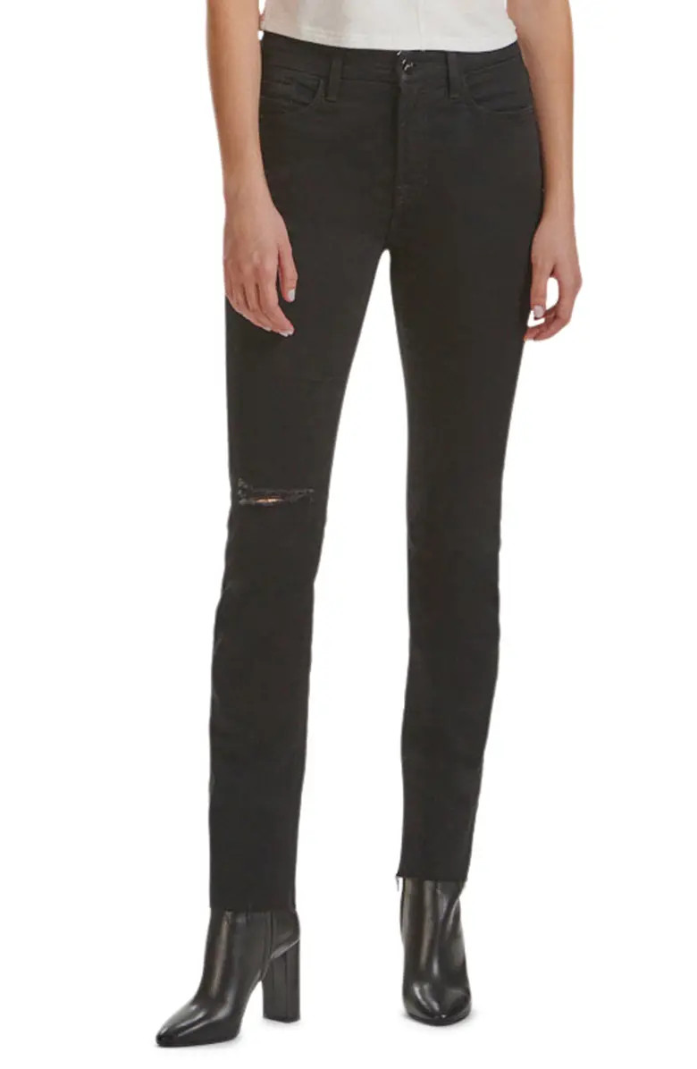 JEN7 by 7 For All Mankind Ripped Slim Straight Leg Jeans | Nordstrom | Nordstrom