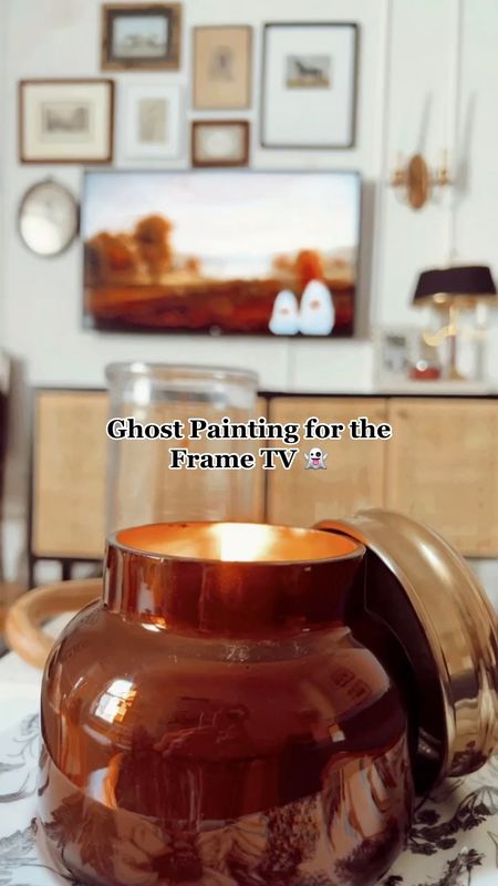 Thrifted ghost painting trend but make it into Frame TV Art 🍁🕯️ #ghostart #ghostarttrend #ghostpainting #thriftedart #spookyseason #frametv #fallframetvart #spookyframetv #fallartwork

#LTKstyletip #LTKhome #LTKSeasonal