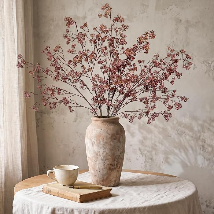 6 Pcs 39" Faux Fall Berry Stems Artificial Berry Branches for Vase Fake Sedum Berry Spray for Wed... | Amazon (US)