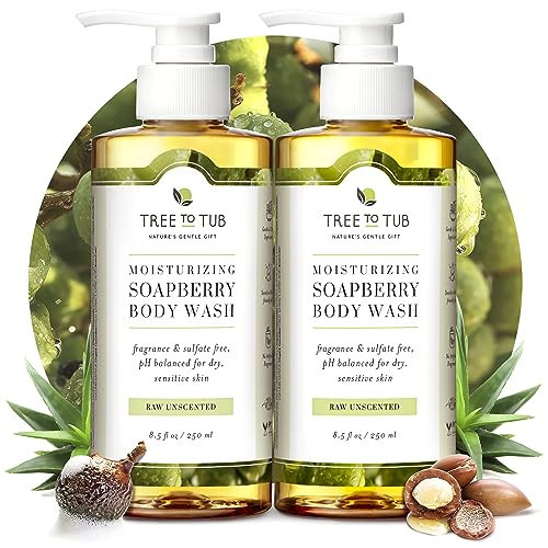 Tree to Tub Unscented Body Wash for Sensitive Skin & Dry Skin - Moisturizing pH Balanced Fragrance Free Body Wash, Hydrating Sulfate Free Body Soap for Women & Men w/Organic Shea Butter, Natural Aloe | Amazon (US)