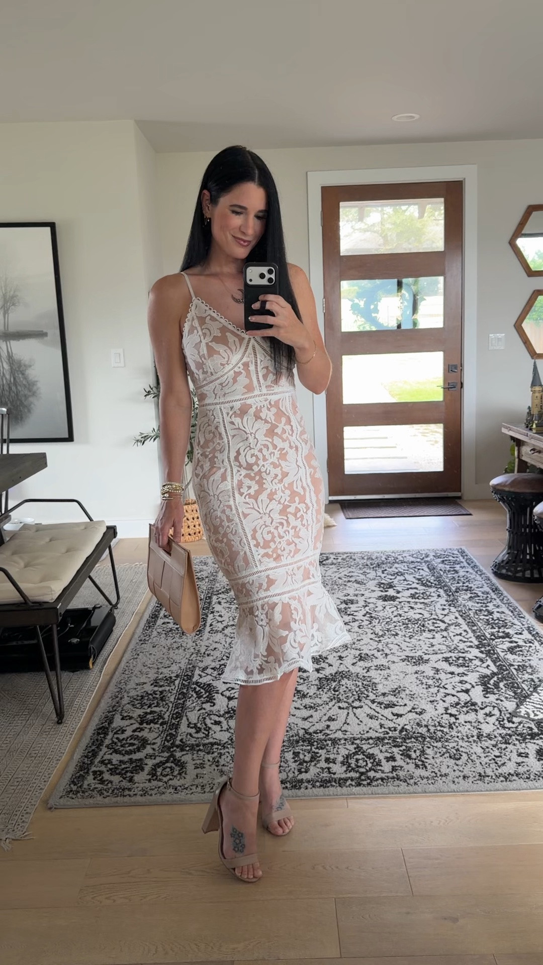 How stunning is this lace dress from @Lulus ?! I’m in the size small and it’s on sale for $63 from $79 with code DRESS20!

My @Gigi New York clutch is 15% off with code DTKAUSTIN15!

#LTKOver40 #LTKTall #LTKSaleAlert