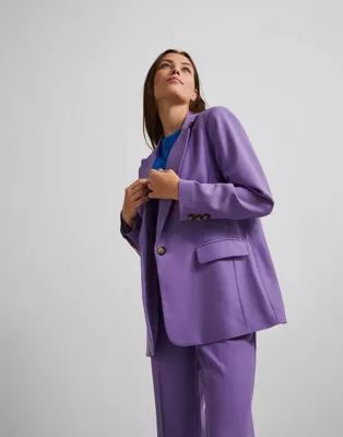 Y.A.S oversized blazer in bright purple - part of a set | ASOS (Global)
