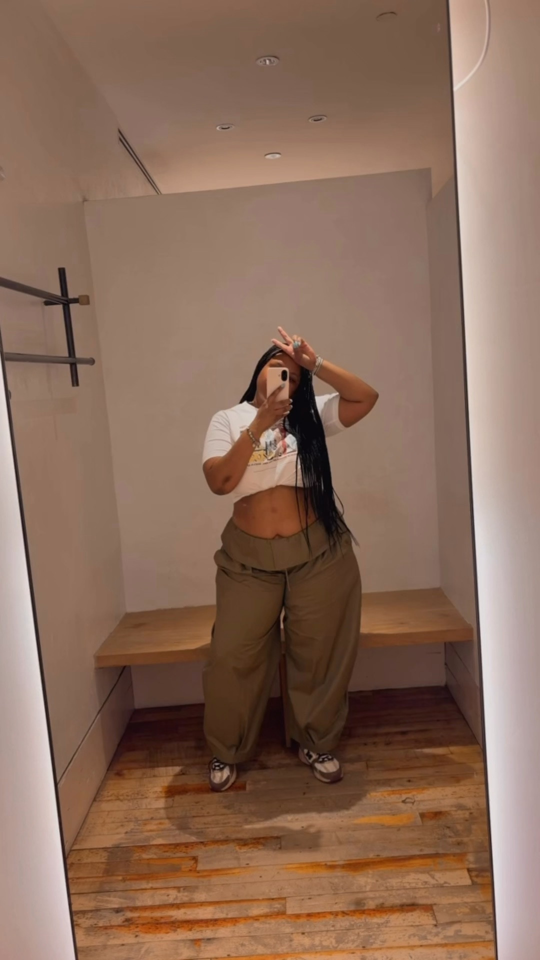Wearing a small in the top and a large in the pants.

#LTKootd #LTKMidsize #LTKPlusSize