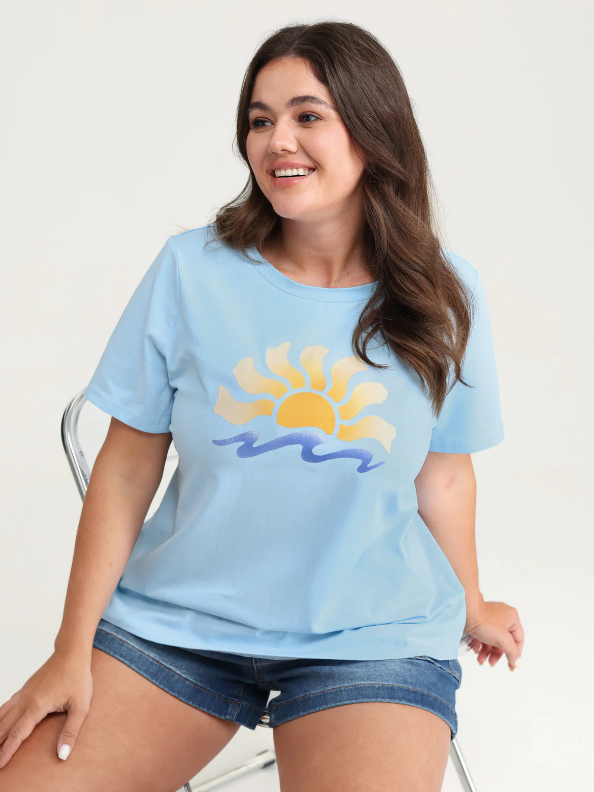 Cotton Sun Approved Crew Neck T-Shirt | Bloomchic