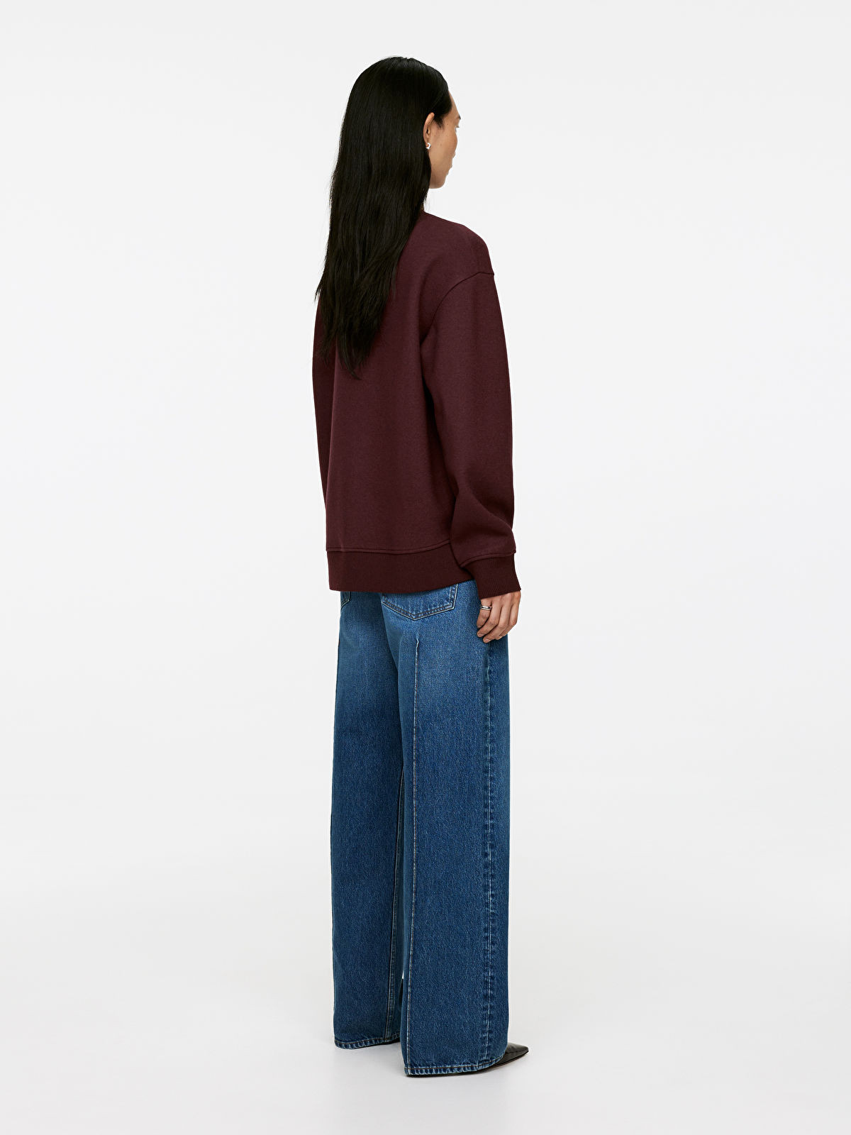 Relaxed Wool Jumper - Dark Red - ARKET GB | ARKET (US&UK)