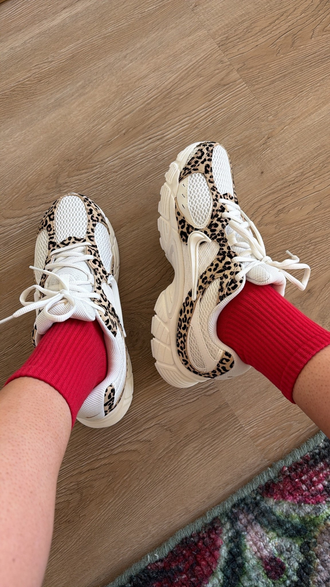 leopard sneakers + red sock combo 😍❤️ 

#LTKfitnessgoals #LTKActive