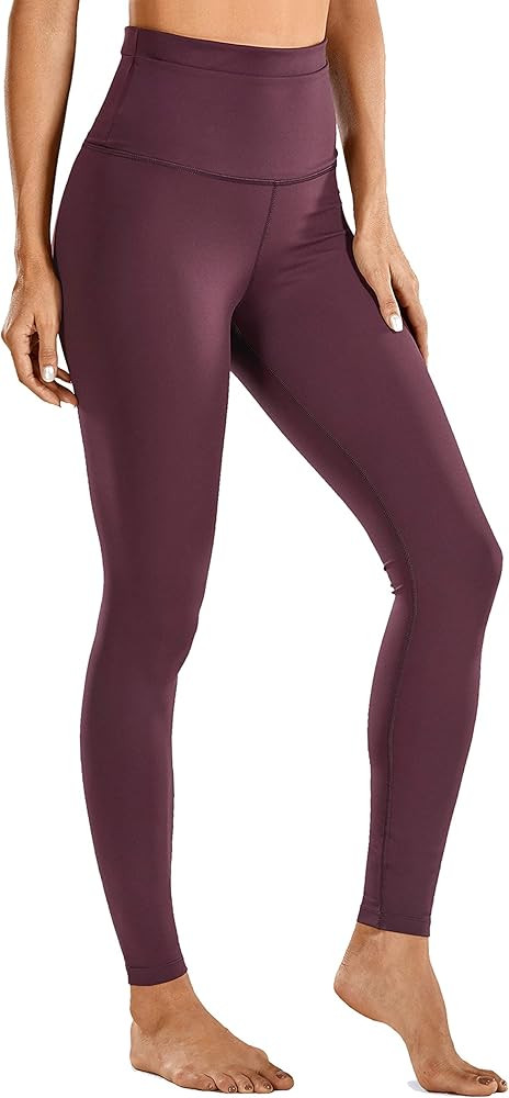 CRZ YOGA Women's Naked Feeling Tummy Control Leggings 28 Inches - Super High Waisted Yoga Pants | Amazon (US)