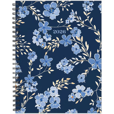 Willow Creek Press 6.5"x8.5" 2026 Bluesy Floral Weekly/Monthly Softcover Planner | Target