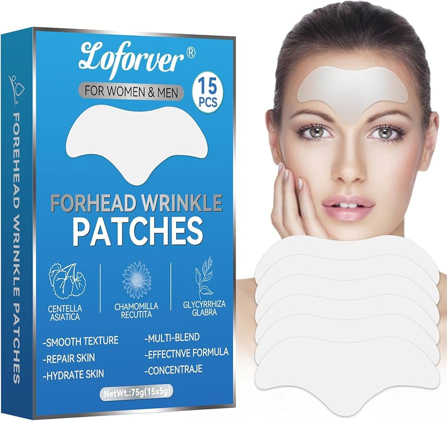 Forehead Wrinkle Patches, Anti-Wrinkle Patches 15Pcs with Centella Asiatica & Hydrolyzed Collagen... | Amazon (US)