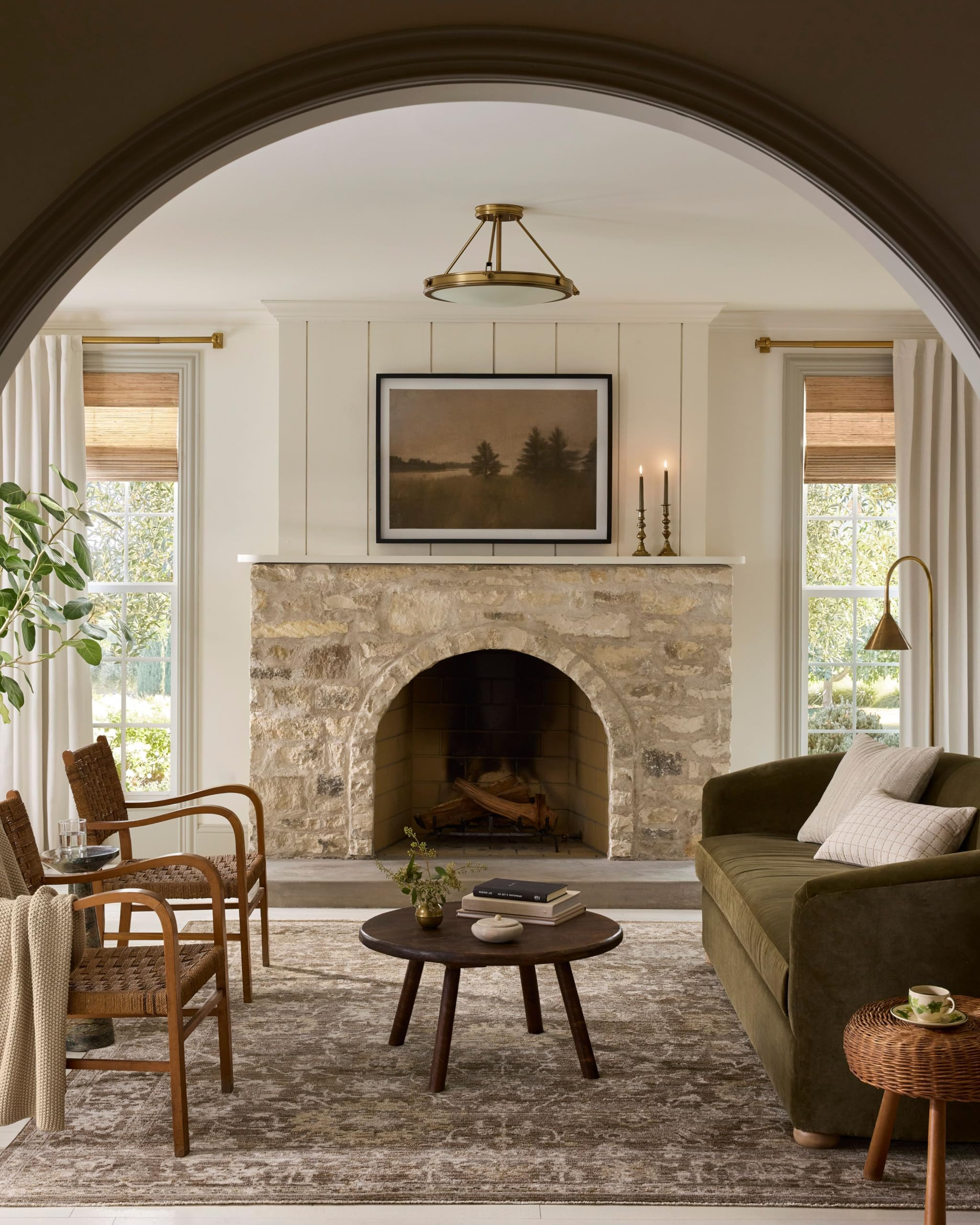 Loloi Magnolia Home by Joanna Gaines Pace Collection PAC-01 Bark/Natural 7'-10" x 10' Area Rug | Amazon (US)