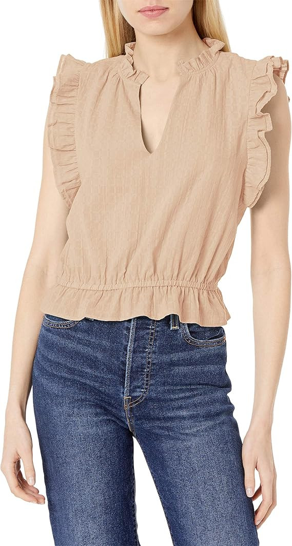 BB DAKOTA Women's are You Frill Top | Amazon (US)