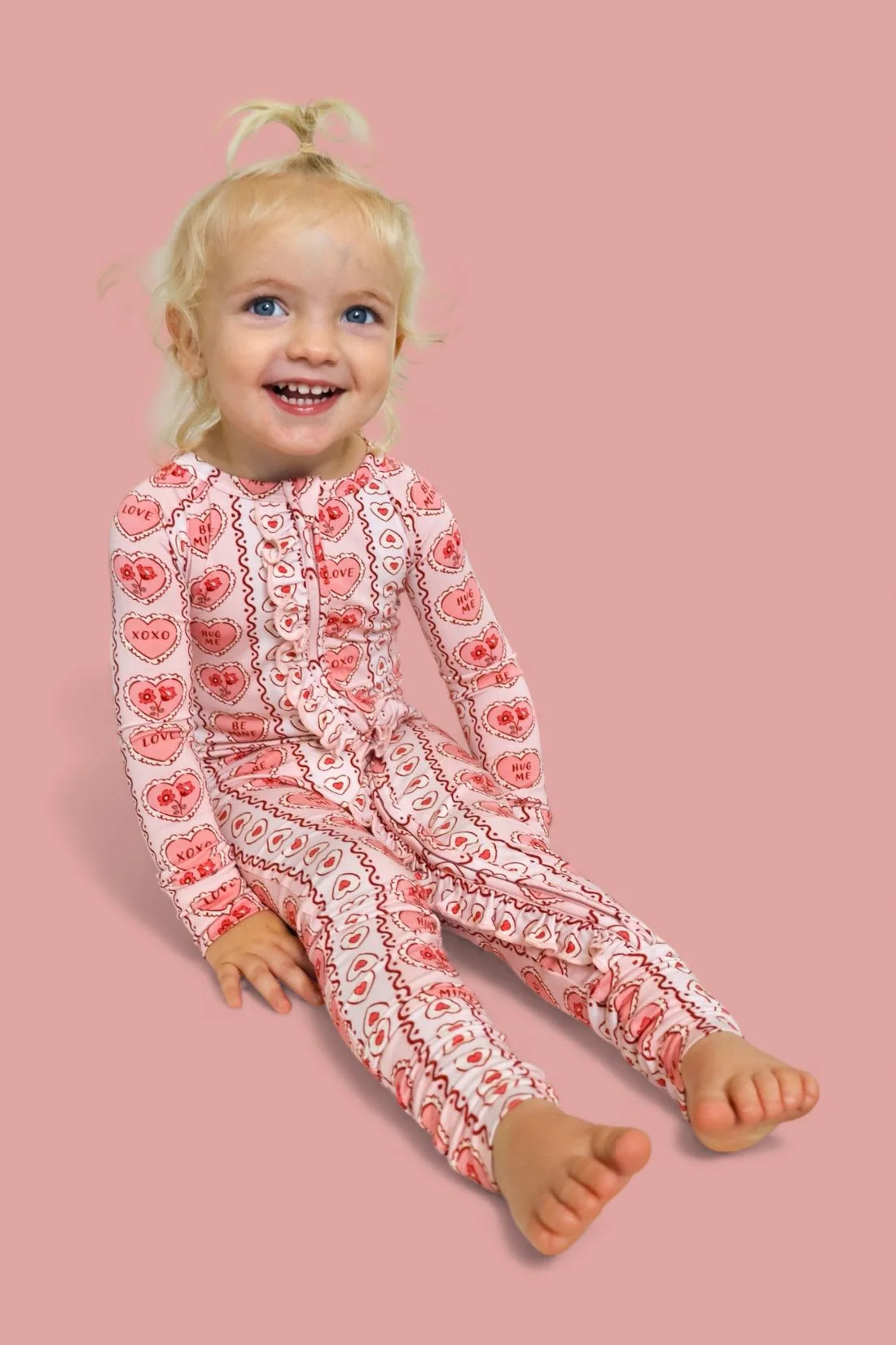 CANDY HEARTS DREAM RUFFLE ROMPER | Dream Big Little