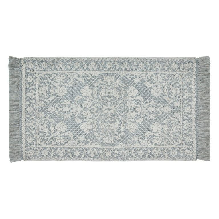 My Texas House Asher Grey/Ivory Medallion High Low Scatter Area Rug, 27" x 45" - Walmart.com | Walmart (US)
