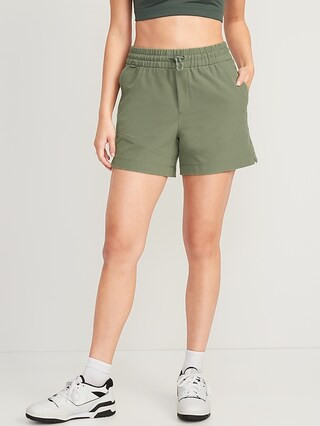 High-Waisted StretchTech Water-Repellent Shorts for Women -- 4.5-inch inseam | Old Navy (US)
