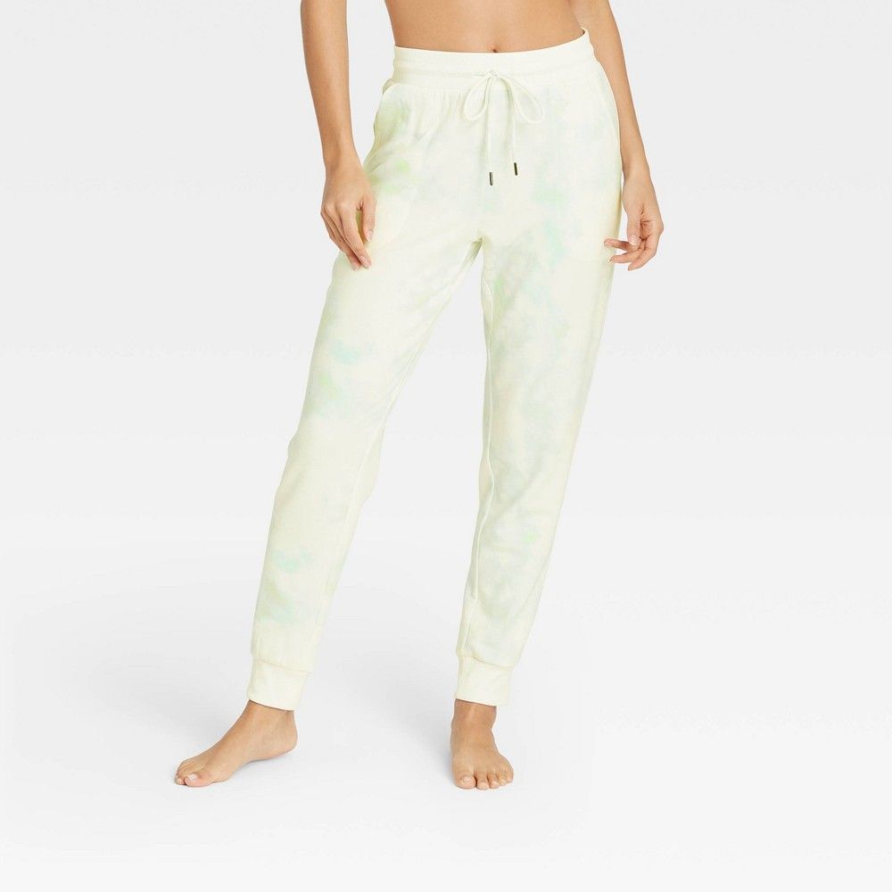 Women's Tie-Dye Soft Fleece Lounge Jogger Pants - Stars Above™ Green | Target