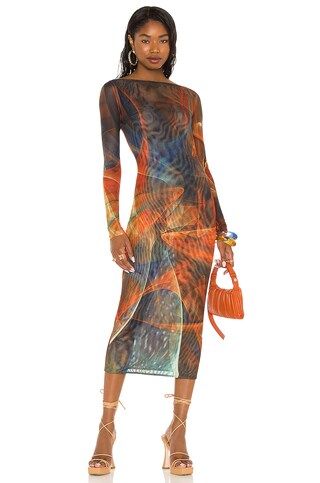 Farai London X REVOLVE Mona Midi Dress in Multi from Revolve.com | Revolve Clothing (Global)