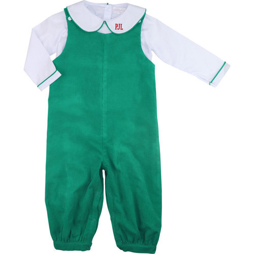 Green Corduroy Long Romper Set  - Shipping Early November | Cecil and Lou