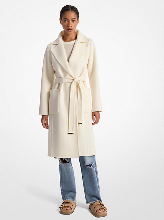 Wool Blend Wrap Coat | Michael Kors US